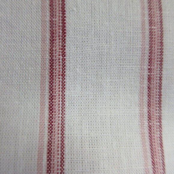 SPLENDID Linen Blend Blouse Womens L Yoked Red White Strip V Neck Top Shirt NWT - Picture 4 of 12